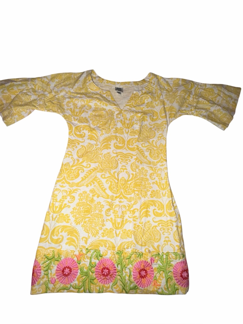 Ivy Jane Women’s Yellow Floral Border Dress